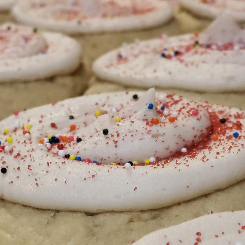 Frosted Sugar Cookie Red Sprinkles