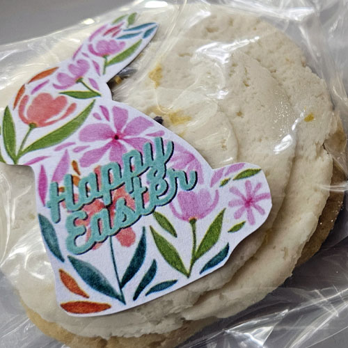 Custom Cookie Floral Happy Easter